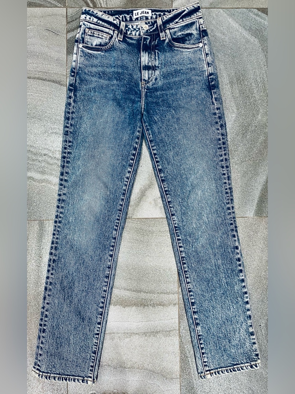 Le Jean Stevie Slim BF Slim to straight leg high waist 28x30